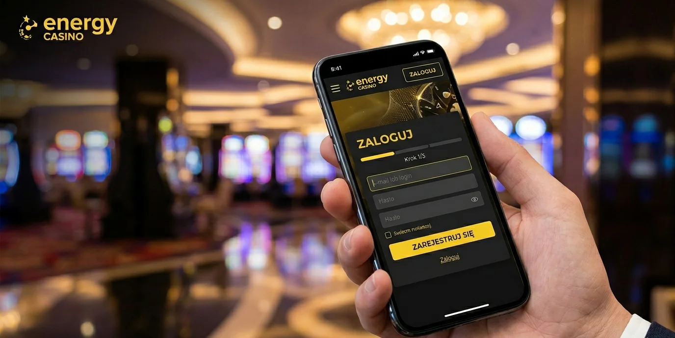 Energy Casino logowanie — formularz na urządzeniu mobilnym